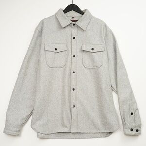 Schott NYC CPO Shirt / Jacket US Army Gray Wool Button Size 2XL